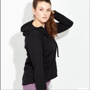 PACT Organic Cotton Black Long Sleeve Tee Hoodie Size M
